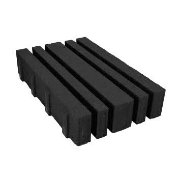 Grastegel 40x60x12 cm MP antraciet lineaire vlak 6st/lg