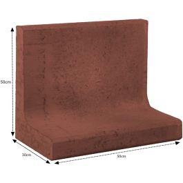 L-Element 50x30x50cm corten/bruin