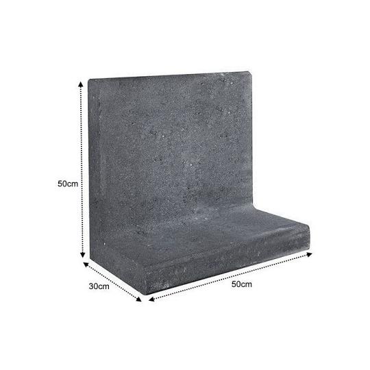 L-Element 50x30x50cm zwart