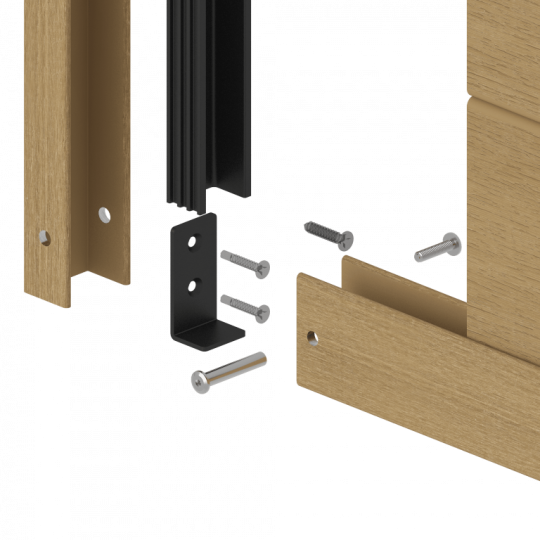 NewTechWood aluminium co-extrusie frameset t.b.v scherm i.c.m betonpalen, Red Cedar