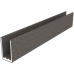 NewTechWood aluminium co-extrusie frameset t.b.v scherm i.c.m betonpalen, Silver gray