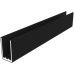 NewTechWood co-extrusie aluminium U-profiel 300 cm, Ebony zwart