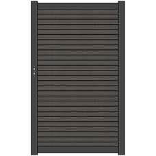 NewTechWood co-extrusie composiet deur Premium in aluminium frame, horizontaal triple, 97 x 186 cm, 