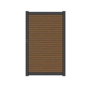 NewTechWood co-extrusie composiet deur Premium in aluminium frame, horizontaal triple, 97 x 186 cm, 