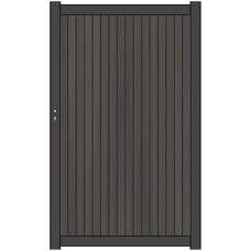 NewTechWood co-extrusie composiet deur Premium in aluminium frame, verticaal triple, 97 x 186 cm, Si