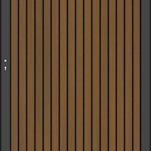 NewTechWood co-extrusie composiet deur Premium in aluminium frame, verticaal triple, 97 x 186 cm, Te