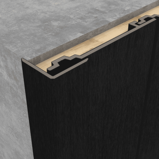 NewTechWood HKC hoekprofiel, 5,5 x 5,5 x 300 cm, Ebony zwart