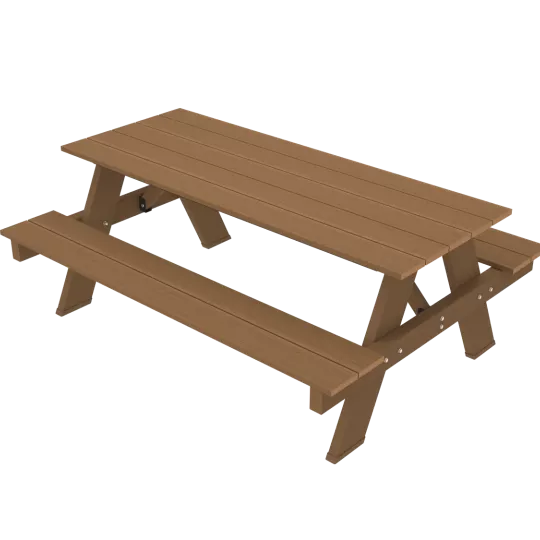 NewTechWood picknicktafel, bladmaat 180 x 70 cm, Teak