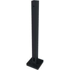 NewTechWood stalen paalhouder incl. bevestigingsmateriaal, 8 x 8 x 40 cm, zwart.