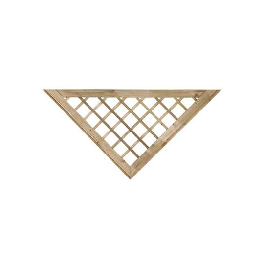 Geïmpregneerde inzet V-kader Voor recht 16mm tuinscherm B160xH80cm