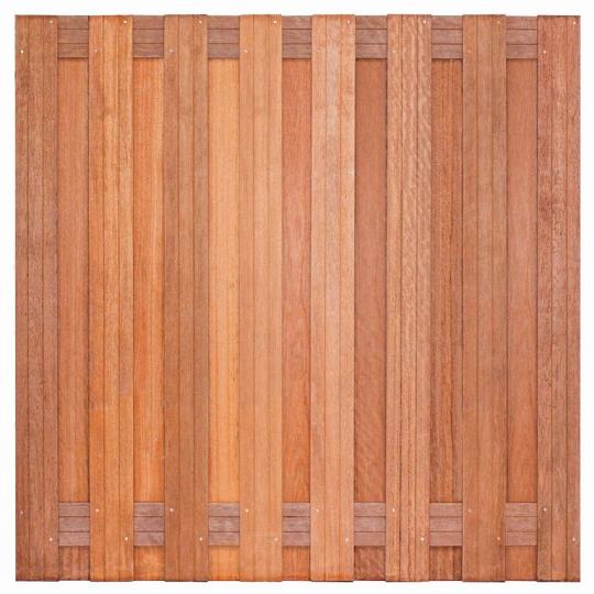 Tuinscherm hardhout 17 planks (152) Kampen 180 x 180 cm