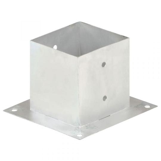 Vloerpaalhouder verzinkt 14 x 14 cm.