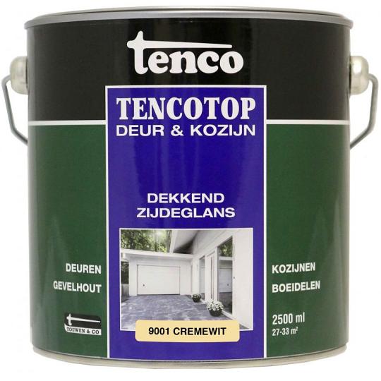 Tencotop deur & kozijn dekkend zijdeglans cremewit 9001 2.5 l.