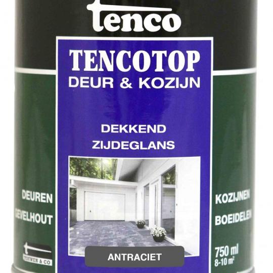 Tencotop deur & kozijn dekkend zijdeglans antraciet     0.75 l.