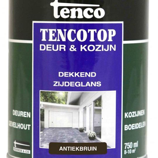 Tencotop deur & kozijn dekkend zijdeglans antiekbruin   0.75 l.