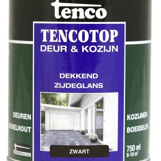 Tencotop deur & kozijn dekkend zijdeglans zwart 9005 0.75 l.