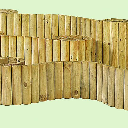 Rolborder Ø 5 x 40 x 250 cm, groen geïmpregneerd.