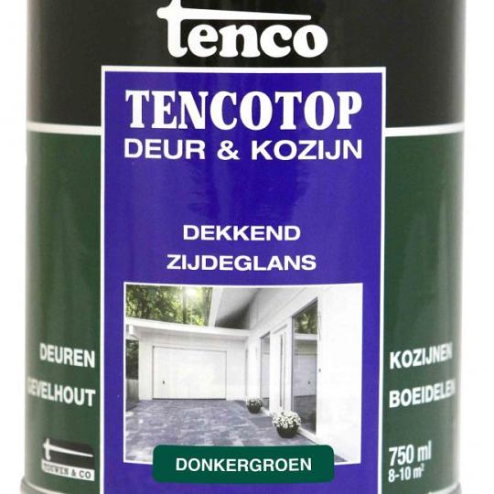 Tencotop deur & kozijn dekkend zijdeglans donkergroen   0.75 l.