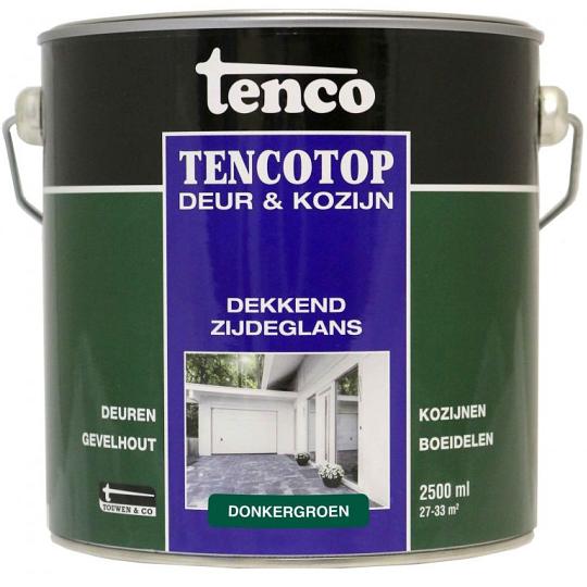 Tencotop deur & kozijn dekkend zijdeglans donkergroen    2.5 l.