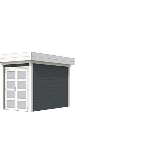 Vuren Topvision Zwaluw, 200 x 300 cm, wanden antraciet en basis wit.