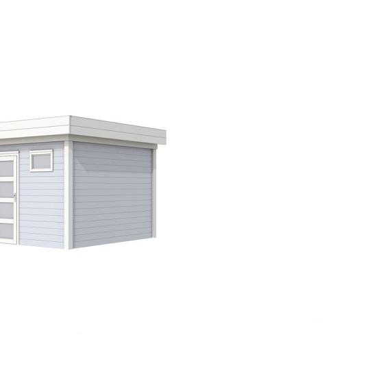 Vuren Topvision Kievit, 400 x 300 cm, wanden lichtgrijs en basis wit.