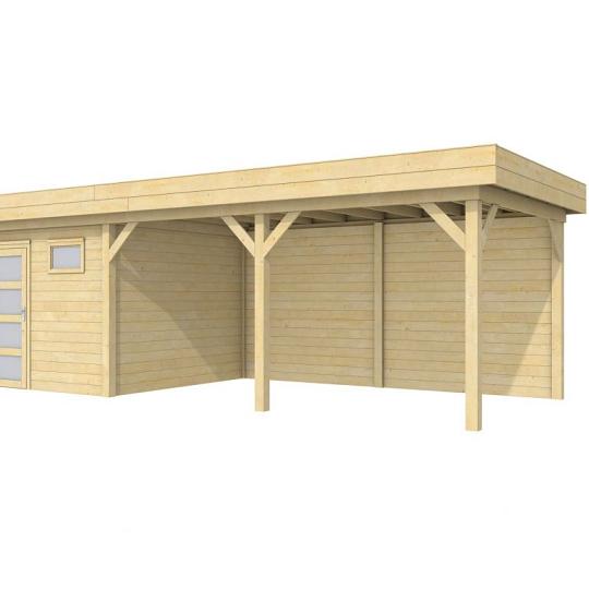 Vuren Topvision Kievit, 400 x 300 en luifel 500 cm, kleurloos geïmpregneerd.