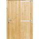 Vuren enkele deur inclusief kozijn extra breed en hoog, rechtsdraaiend, 119 x 209 cm, onbehandeld.