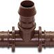 Rain Bird T-stuk kunststof 17 mm barbed 3,5bar bruin type XFF17