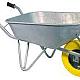 Kruiwagen gegalv. 120 L ovale buis softwiel