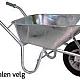 Kruiwagen HUMMER gegalv. 85 L rondneus + metalen velg