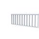 Vuren hekwerk type A 178,5 x 73 cm, lichtgrijs gespoten.