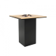 Cosiloft 100 bar table black frame / teak top