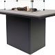 Cosiloft 120 hoge eettafel zwart frame / grijs blad