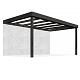 Overkapping Flatroof Version A Met vierkant overstek 400x300 glas (Ral*)