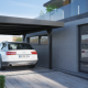 Flatroofcarport  Zonder overstek 320x400 (Ral**)