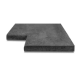 ArtiStone zwembadrand hoekstuk 90 graden 100x100x5 Carbon