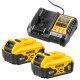 DEWALT Accu starterpack 18V XR 5.0Ah (2x DCB184 + XR multivoltage lader)