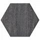Soft Comfort Zeskant 60/52,5x30x4 cm Grijs/Zwart