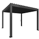PERGOLA 3,5 x 3,5 donkergrijs / zilver-met