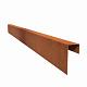 Cortenstaal U-profiel opsluitband eenzijdig lange kant 100x4.6x19.6x6.4 cm