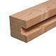 Douglas sleufpaal 9,5 x 9,5 x 300 cm, t.b.v. 28 mm profielplanken, eindpaal, onbehandeld.