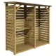Haardhoutberging Twin 176 x 190 x 60 cm (HxBxD), groen geïmpregneerd.