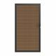 NewTechWood co-extrusie composiet deur in aluminium frame, horizontaal triple, 100 x 195 cm, Teak.