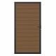 NewTechWood co-extrusie composiet deur in aluminium frame, horizontaal, 100 x 195 cm, Teak.
