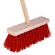 Talen Tools – Bezem – Rood – Harde haren – Houten steel – 120 centimeter