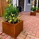Cortenstaal plantenbak - Vierkant - 30 x 30 x 80 cm - Zonder bodemplaat
