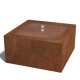 Cortenstaal watertafel 80 x 80 x 40 cm (zonder ledverlichting)