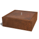 Cortenstaal watertafel 120 x 120 x 40 cm (met ledverlichting)