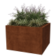 Cortenstaal gelaste plantenbak Montana 120 x 120 x 80 cm (zonder bodemplaat)