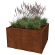 Cortenstaal plantenbak - Vierkant - 140 x 140 x 80 cm - Gelast - Zonder bodemplaat